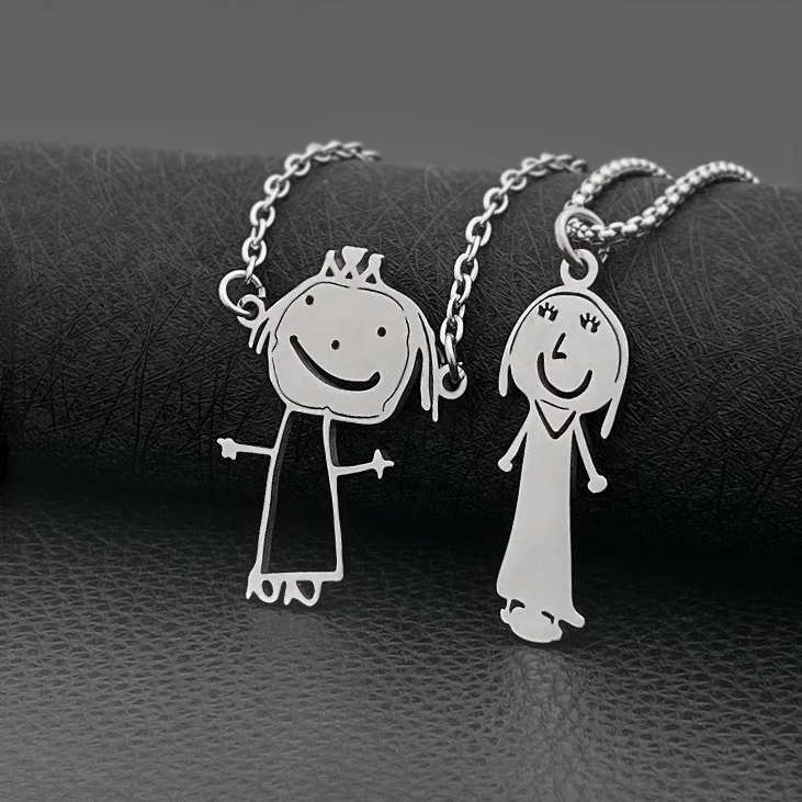 Customized Childrens Drawing Keychain