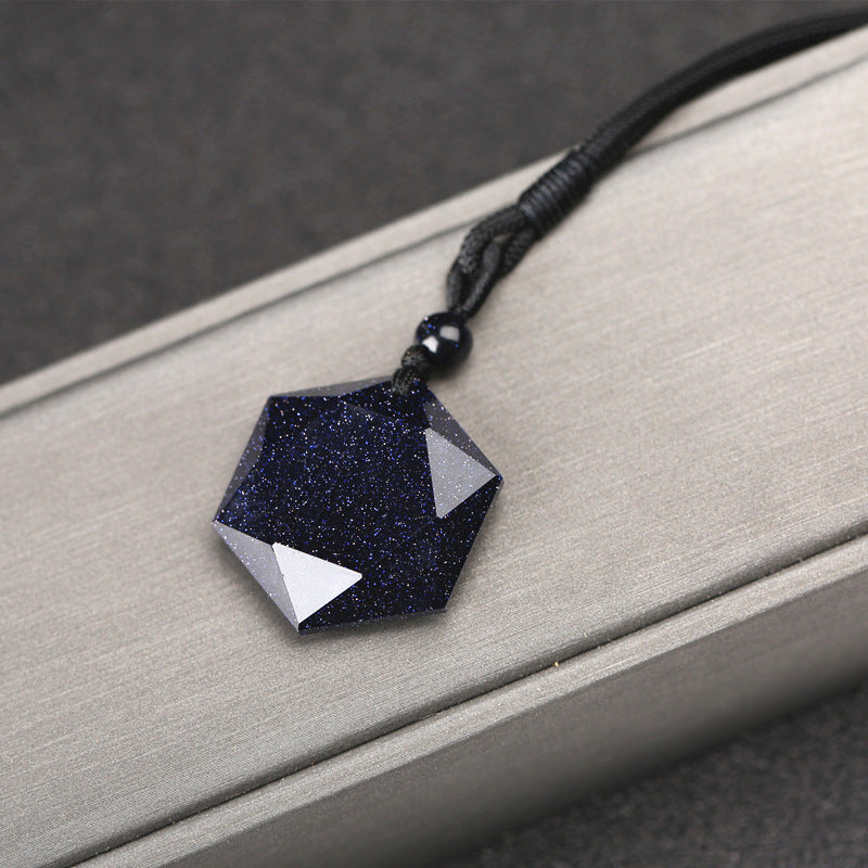 Medivh-Natural Stone Black Obsidian Pendant Healing Necklace