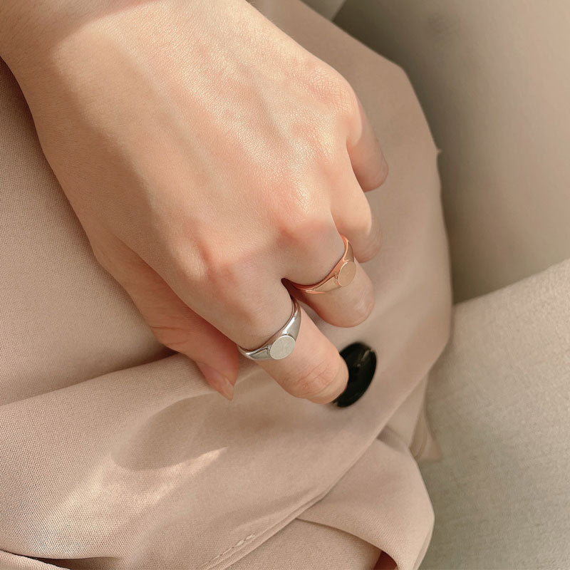 Black Technology Diffraction Projection Love Sterling Silver Couple Ring
