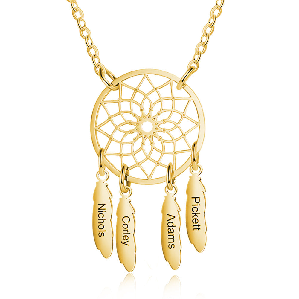 Name Custom Dream Catcher Necklace