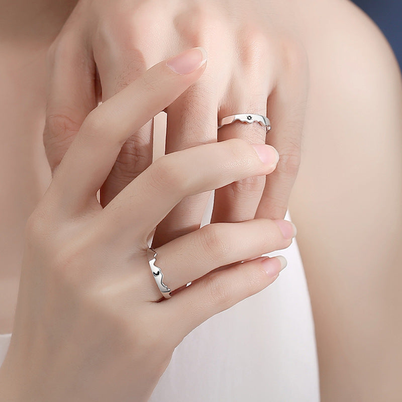 Moon and Sun Ring Couple Ring, Friendship Ring