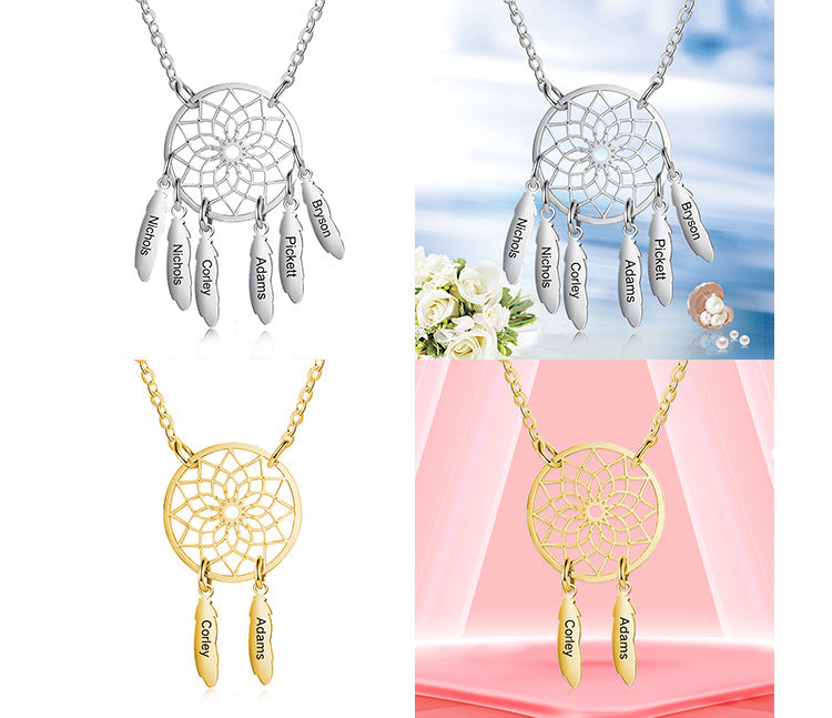 Name Custom Dream Catcher Necklace