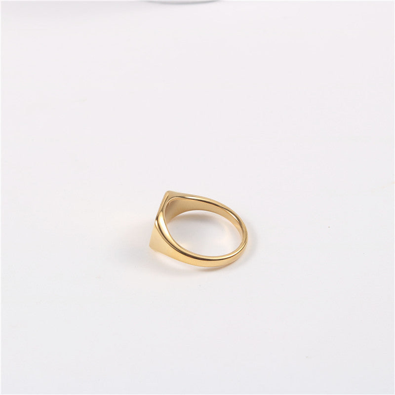 New Gold Plated Personalized Engraving Name Ring