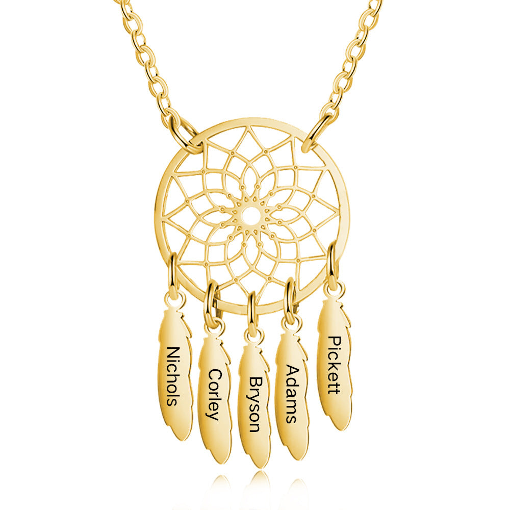 Name Custom Dream Catcher Necklace
