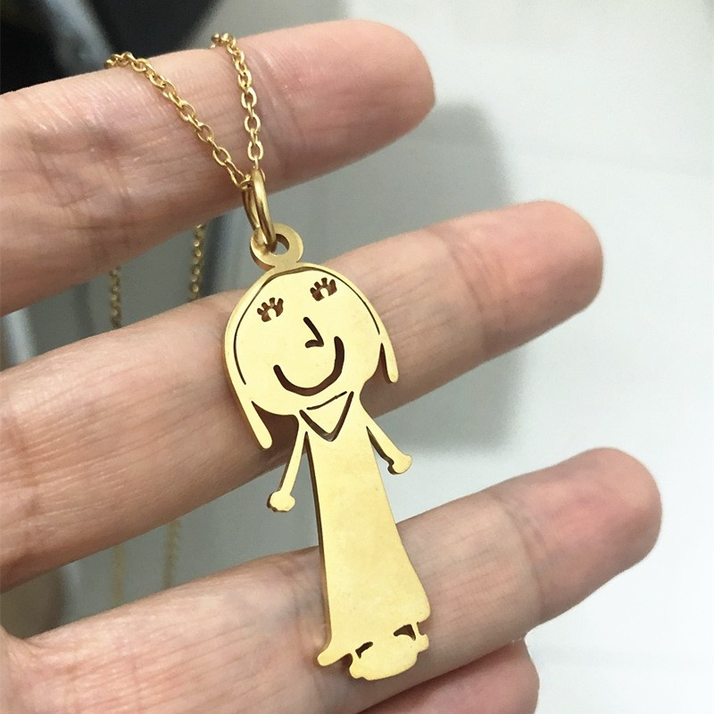 Customized Childrens Drawing Keychain