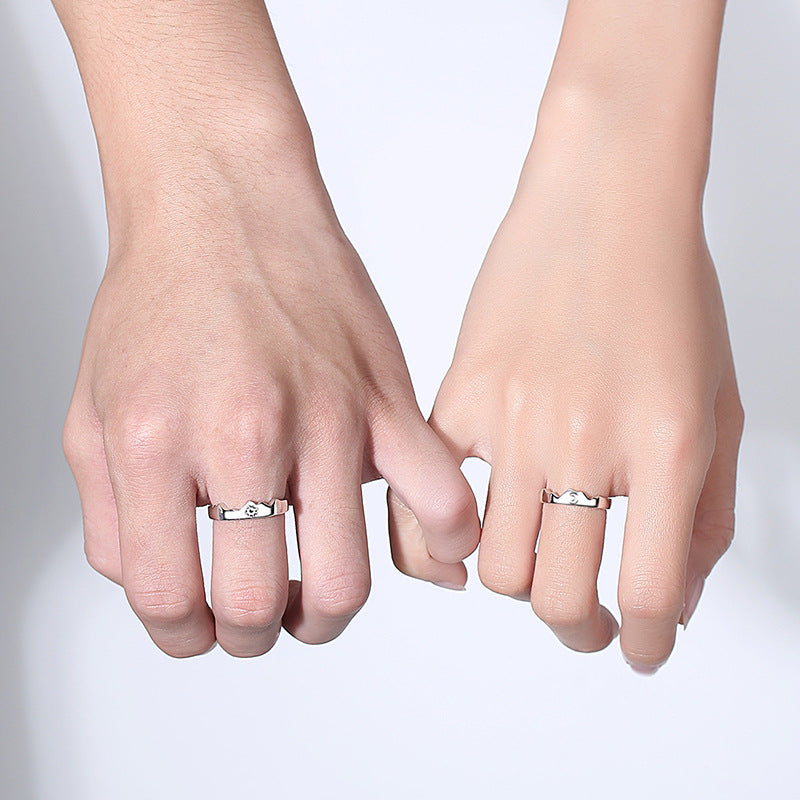 Moon and Sun Ring Couple Ring, Friendship Ring