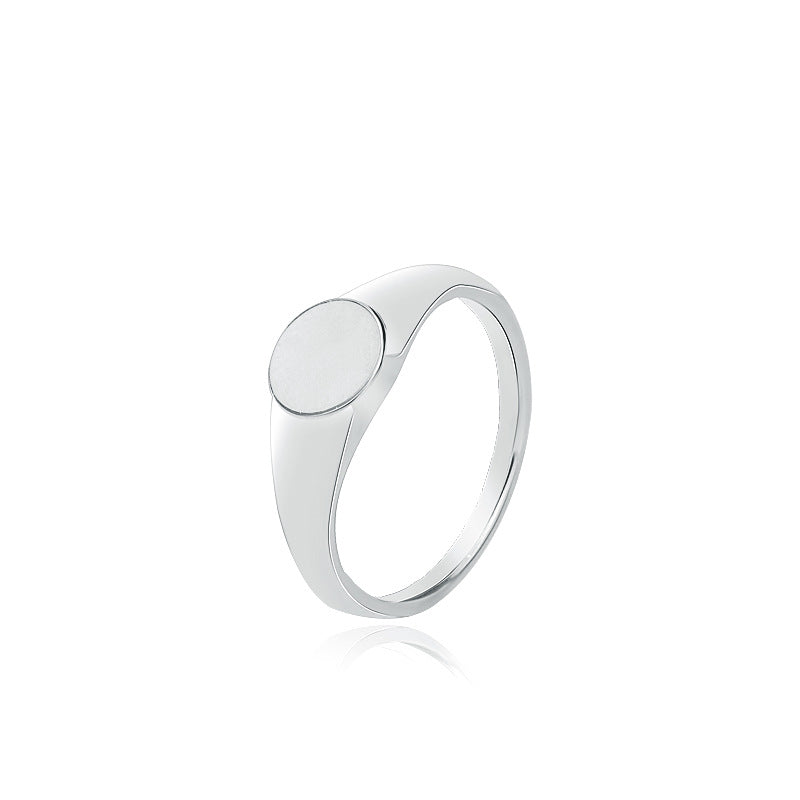 Black Technology Diffraction Projection Love Sterling Silver Couple Ring