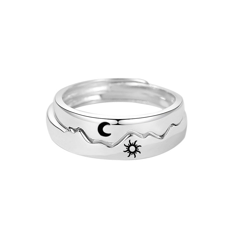 Moon and Sun Ring Couple Ring, Friendship Ring