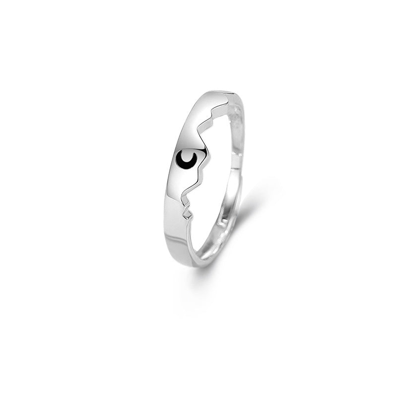 Moon and Sun Ring Couple Ring, Friendship Ring