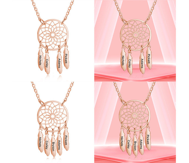 Name Custom Dream Catcher Necklace