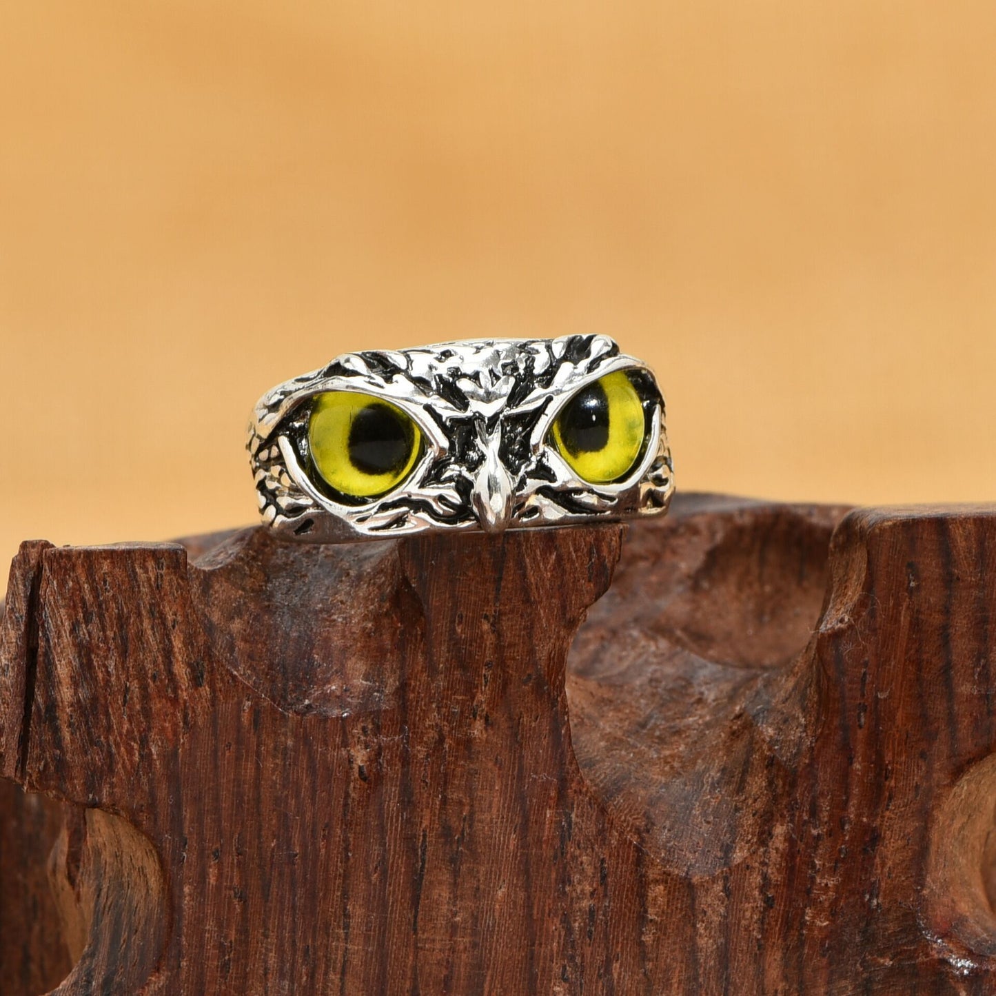 Vintage Owl Ring Adjustable Ring