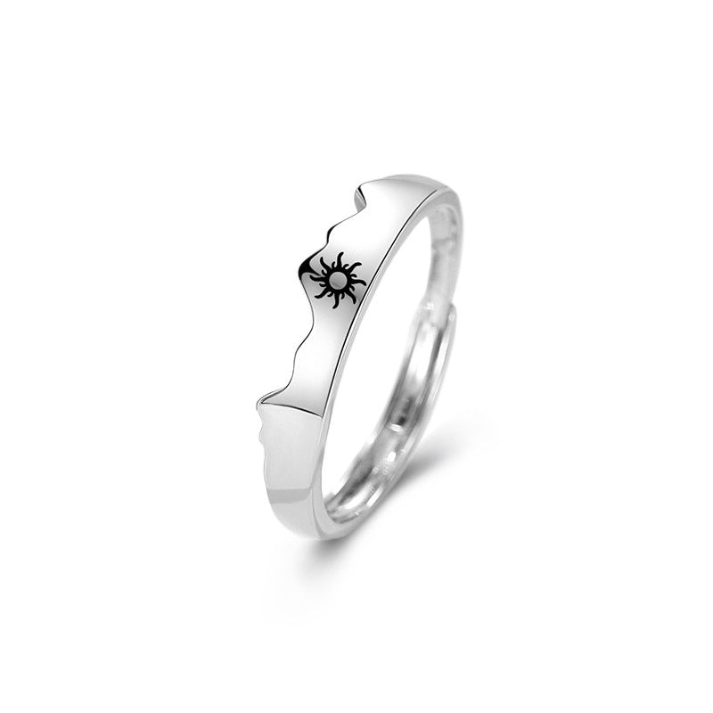Moon and Sun Ring Couple Ring, Friendship Ring
