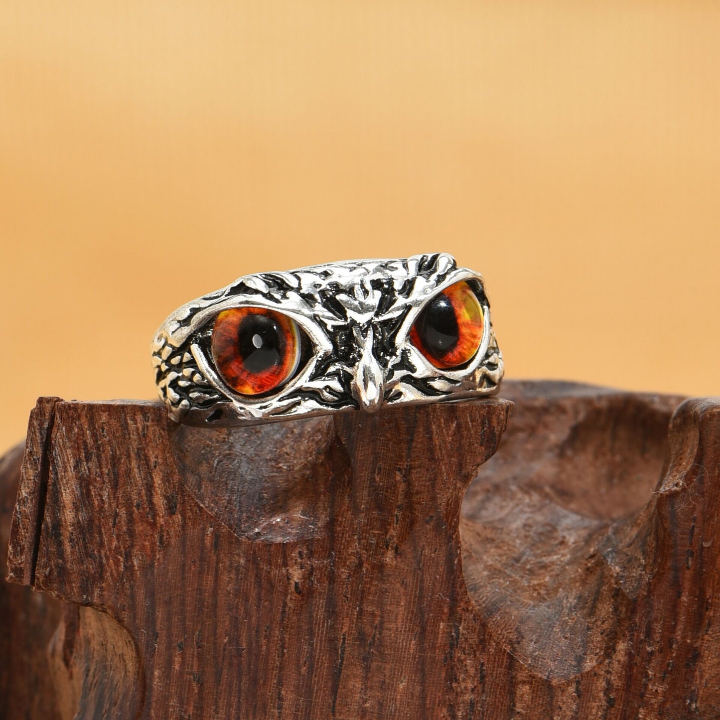 Vintage Owl Ring Adjustable Ring