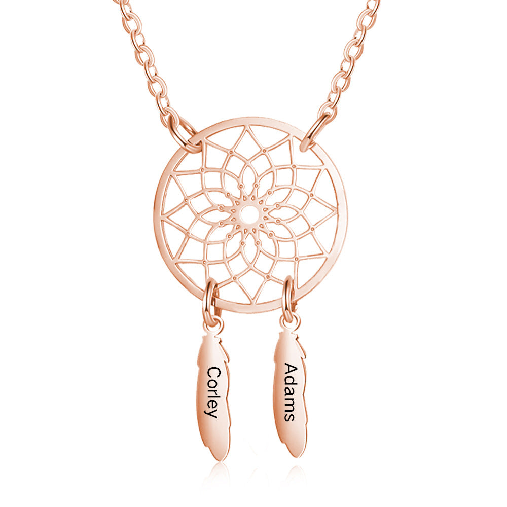 Name Custom Dream Catcher Necklace