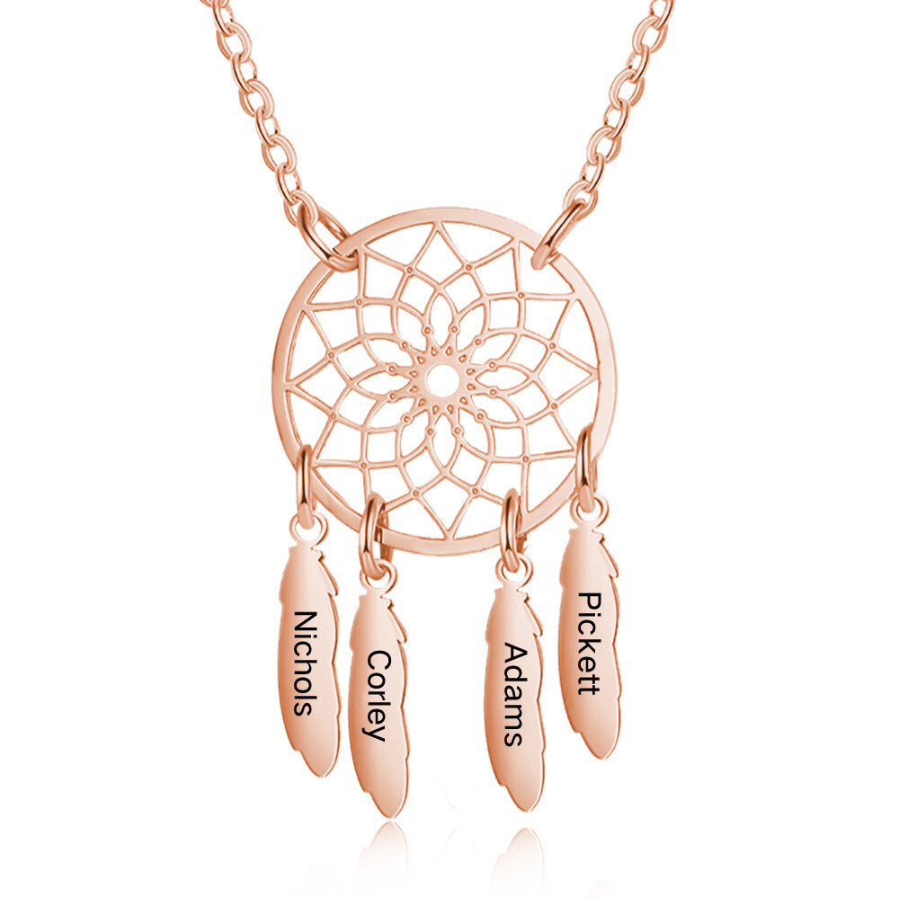Name Custom Dream Catcher Necklace