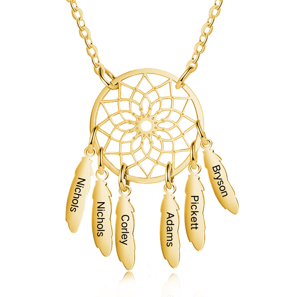 Name Custom Dream Catcher Necklace