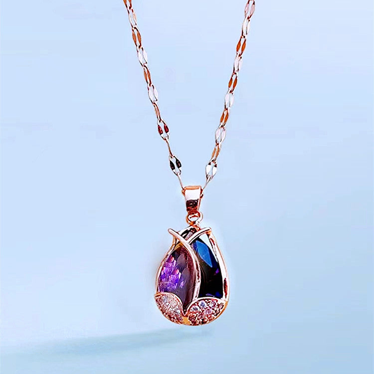 New Rose Gold Tulip Necklace
