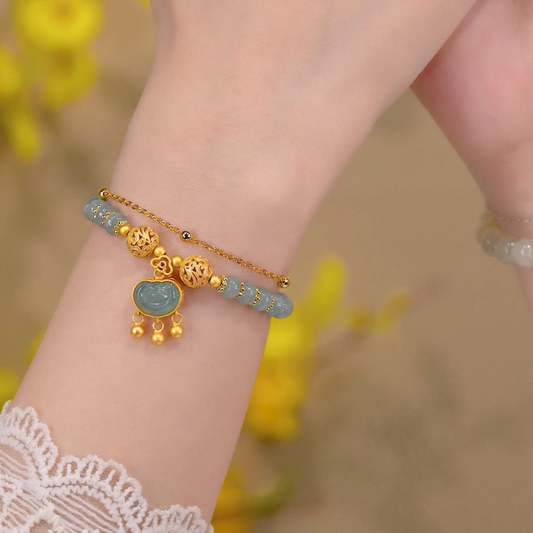 Love of a Lifetime • Emerald Jade stone Bracelet