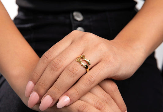 Sterling Silver Personalize Two Names Ring