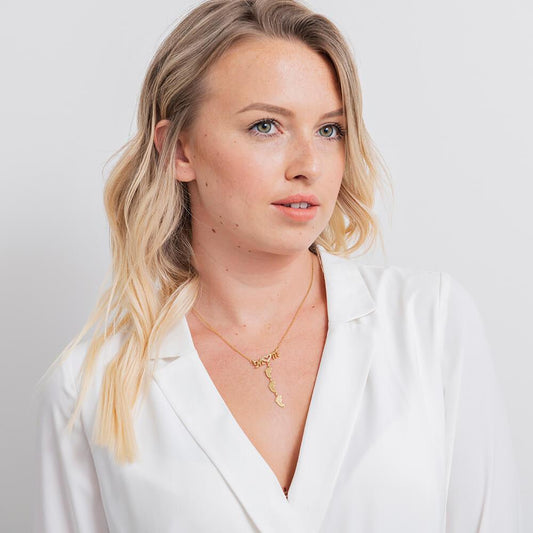 Mother's Day Gift Baby Feet And Mom Necklace