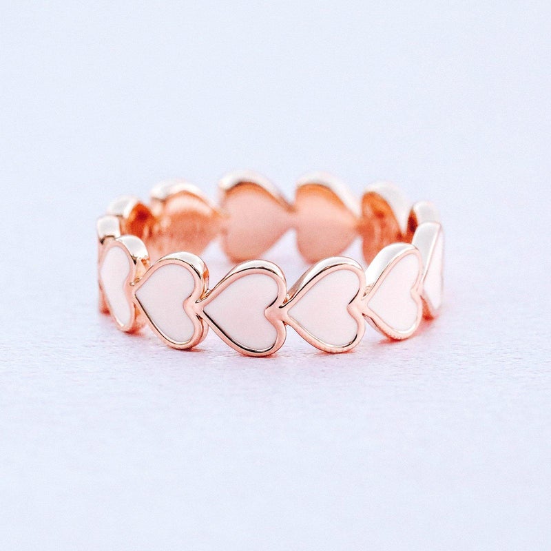 LOVE HEARTS BAND RING