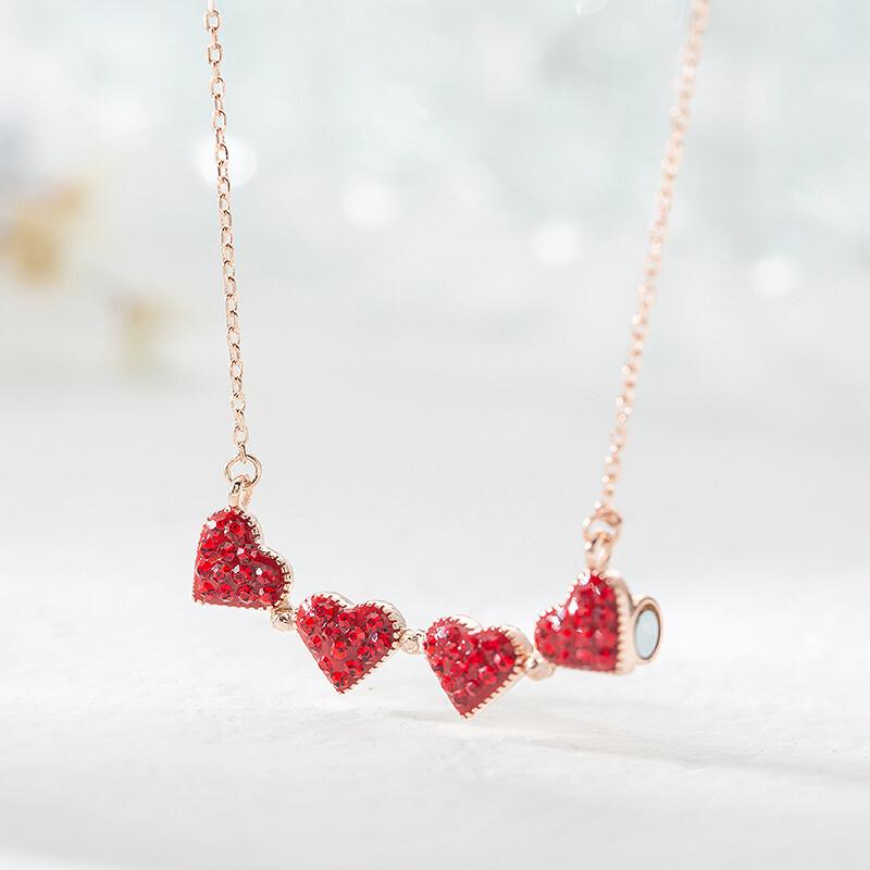 Magic Lucky Four Leaf Clover Necklace(Rose Gift Box Included)