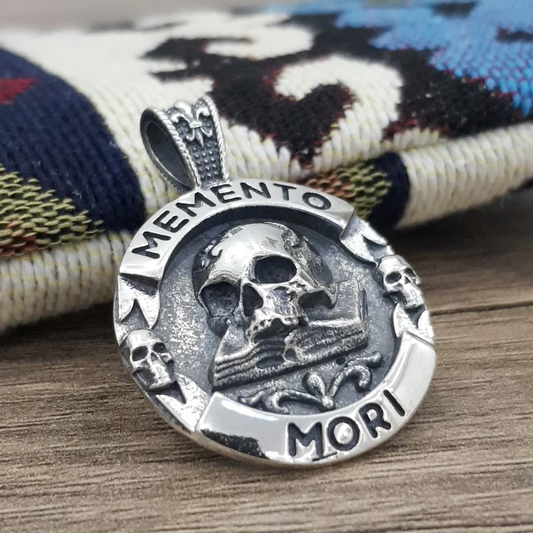 Memento Mori Skull Sterling Silver Pendant