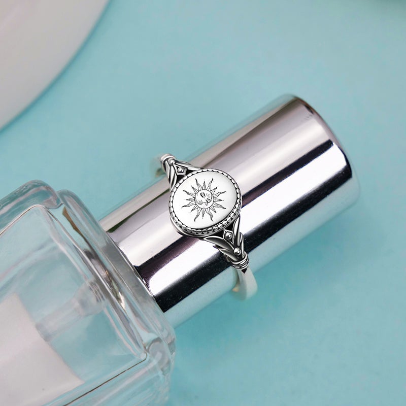 925 Sterling Silver Sun Ring Gift For Nature Lovers Birth Month Flower Ring