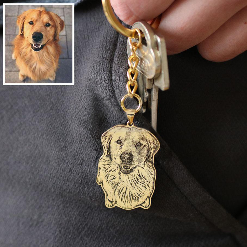 Custom Pet Keychain-Here's To Our Best Friends