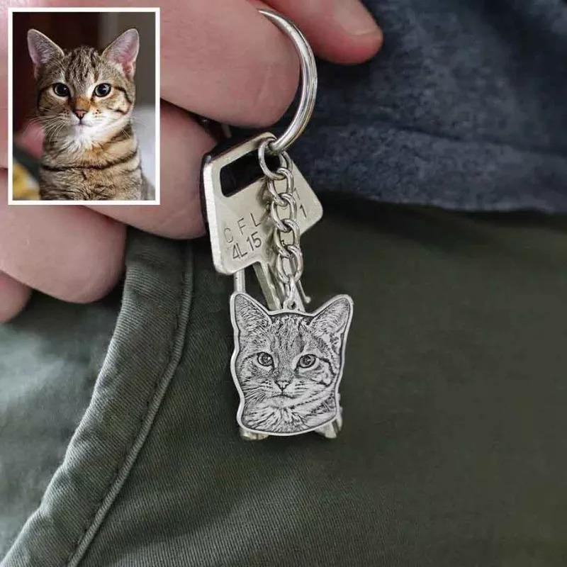 Custom Pet Keychain-Here's To Our Best Friends