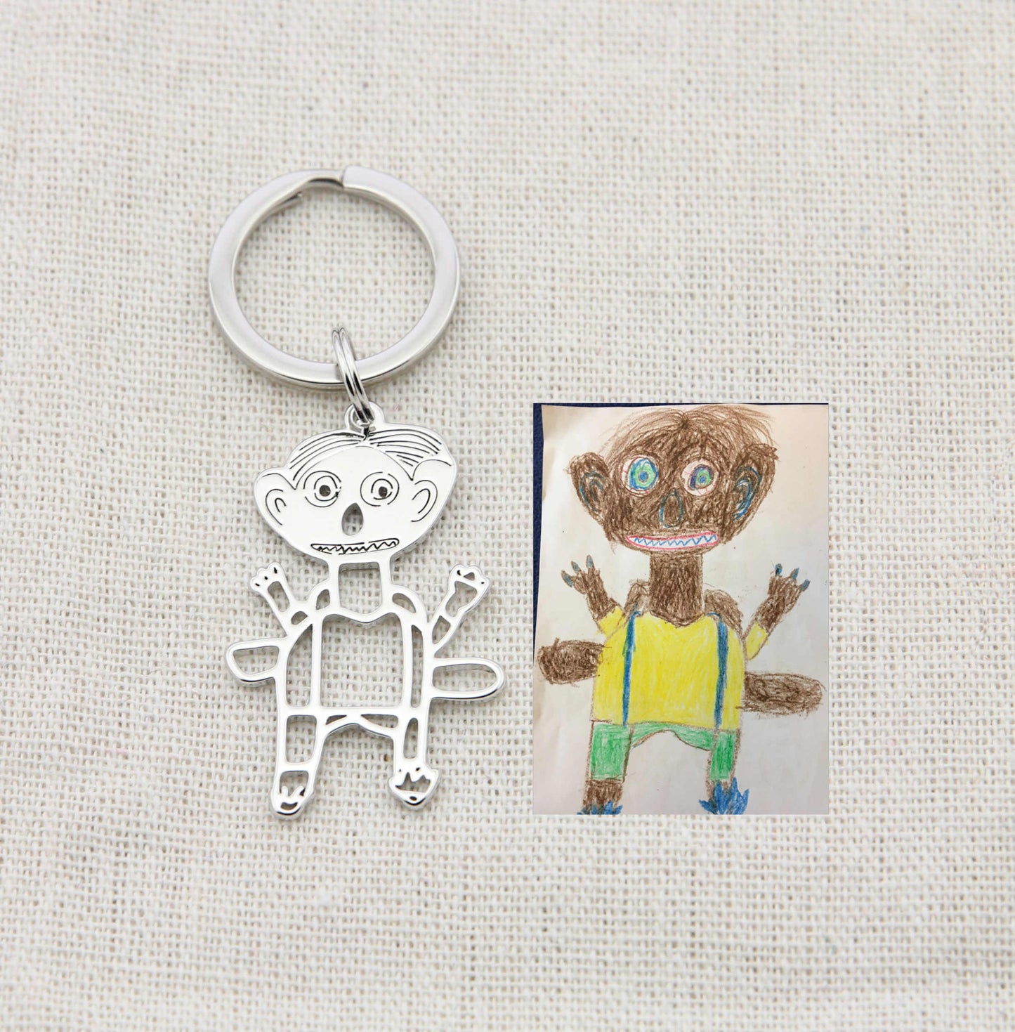 Customized Childrens Drawing Keychain