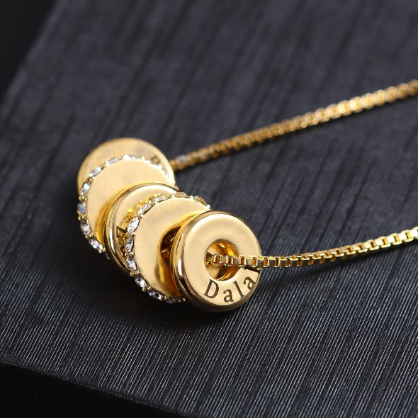 Candy necklace with personal charms