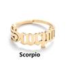 Minimalist Zodiac Style Letter Rings