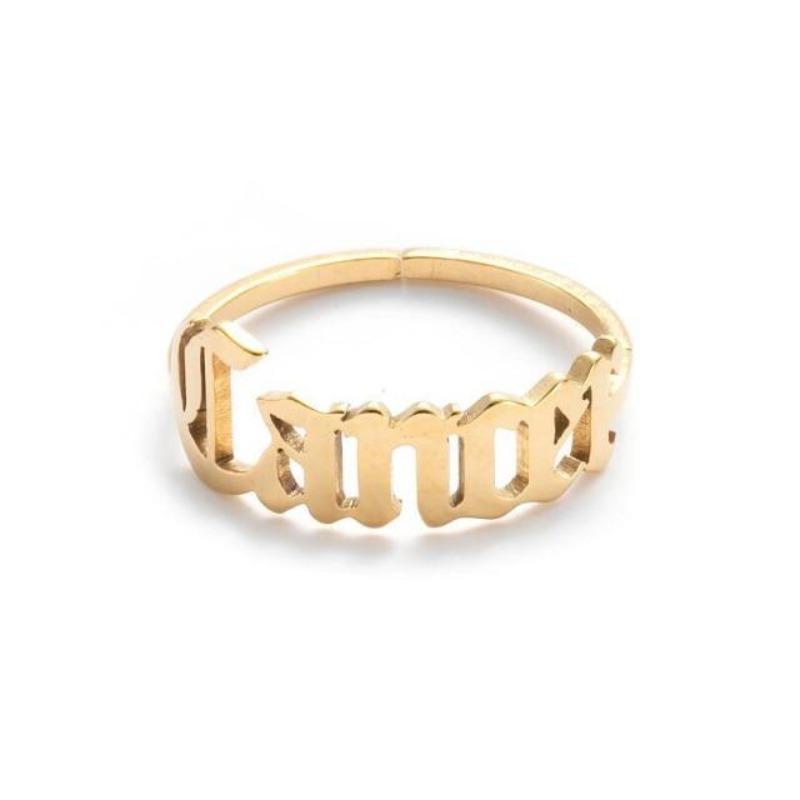 Minimalist Zodiac Style Letter Rings