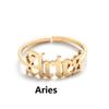 Minimalist Zodiac Style Letter Rings