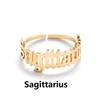Minimalist Zodiac Style Letter Rings