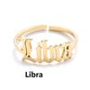 Minimalist Zodiac Style Letter Rings