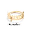 Minimalist Zodiac Style Letter Rings