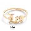 Minimalist Zodiac Style Letter Rings