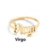 Minimalist Zodiac Style Letter Rings