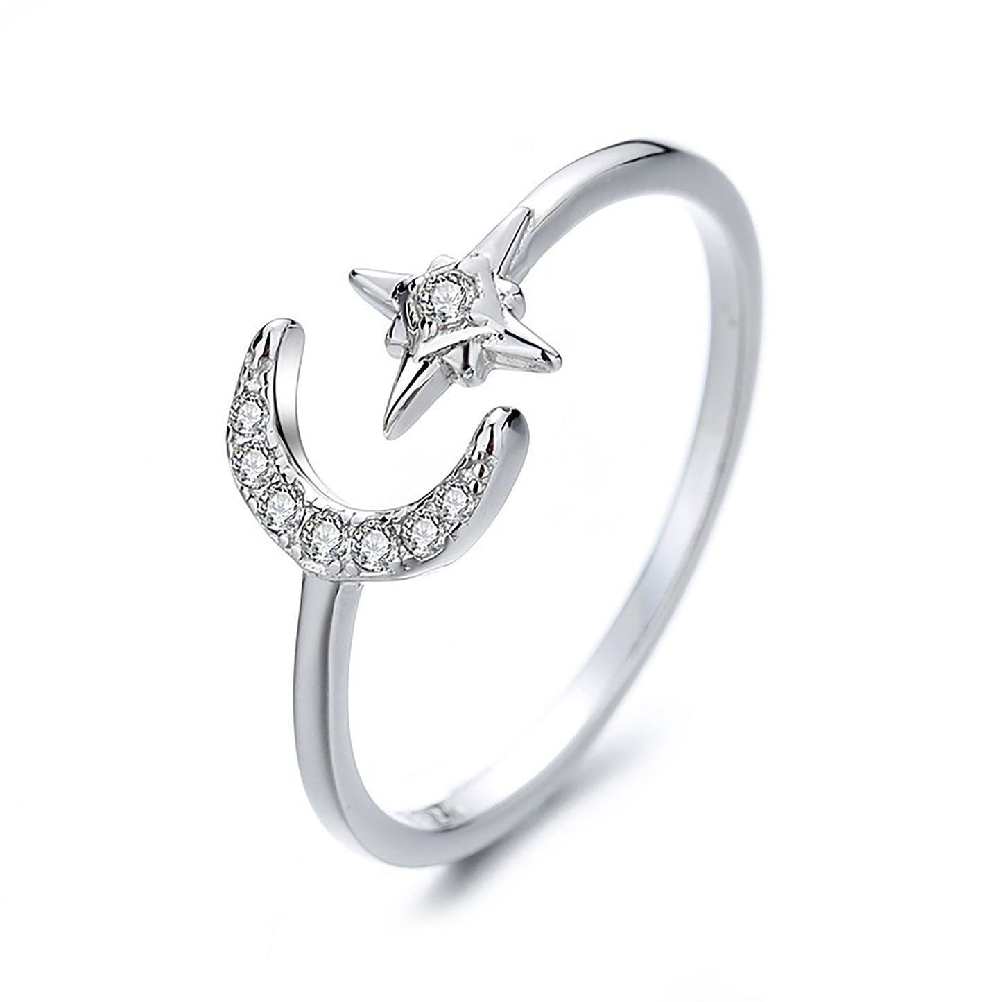 You are my Moon & Star Ring (Silver)