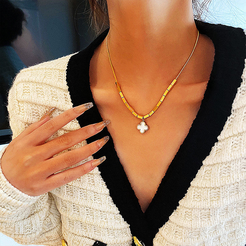 Lucky Cube Clover Necklace