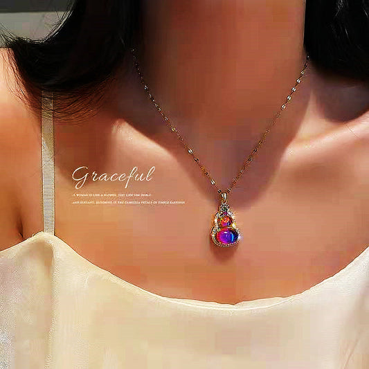 Amethyst Gourd Pendant Lucky Necklace