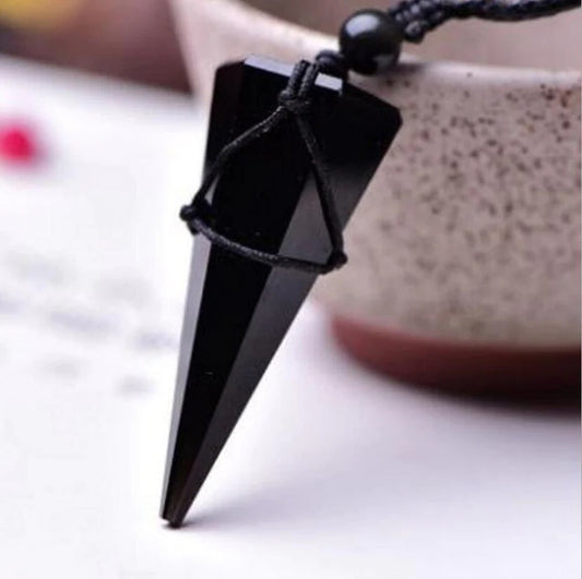 Spiritual Protection Healing Obsidian Necklace for Men