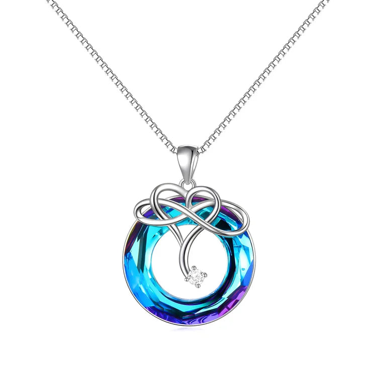 S925 I Love You until Infinity Runs Out Crystal Infinity Necklace