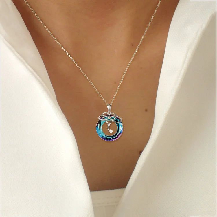 S925 I Love You until Infinity Runs Out Crystal Infinity Necklace