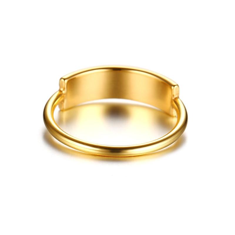 Stylish Custom Stainless Steel Gold Ring