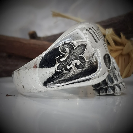 Memorial Mori Skull 925 Sterling Silver Ring