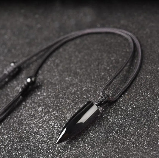 Black Obsidian Healing Meditation Protection Stress Relief Necklace