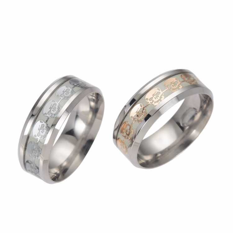 Glow Skull Men's Ring- Stainless Steel